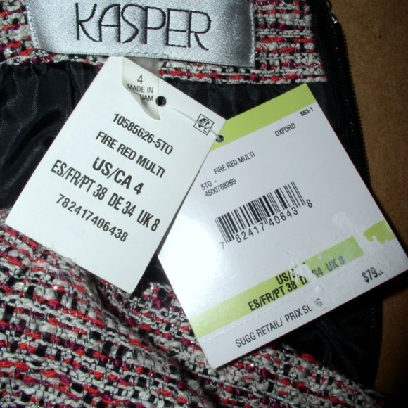 Kasper Separates NWT Tweed Pencil Skirt 7226 - Picture 5 of 5